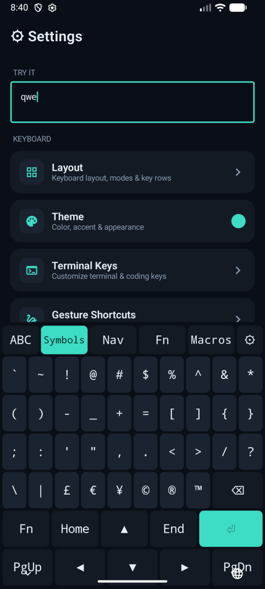 Symbols layer